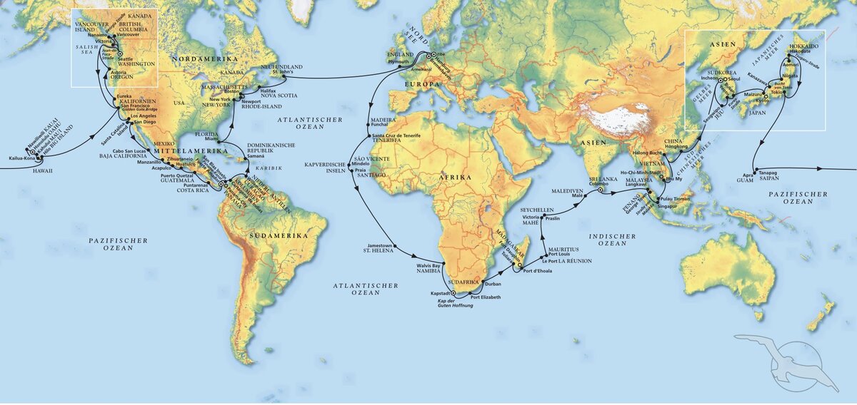Route Weltreise 2027 2028